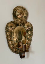 Load image into Gallery viewer, KEPT London Stock Brass wall sconces with embossing and punch decoration
