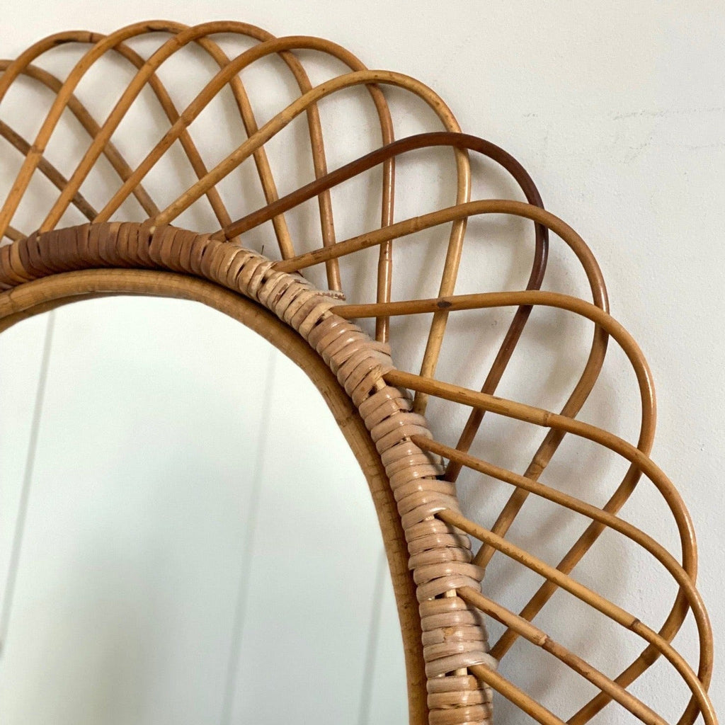 KEPT London Cane mirror, attributed to Franco Albini