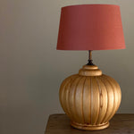 Load image into Gallery viewer, KEPT London Stock Carved wooden ribbed lamp
