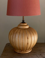 Load image into Gallery viewer, KEPT London Stock Carved wooden ribbed lamp
