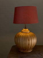 Load image into Gallery viewer, KEPT London Stock Carved wooden ribbed lamp
