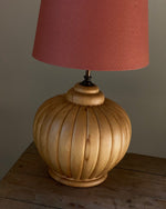 Load image into Gallery viewer, KEPT London Stock Carved wooden ribbed lamp
