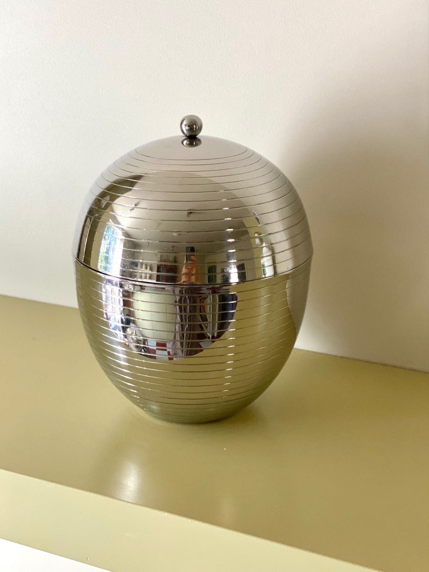 KEPT London Stock Chrome ribbed ice bucket