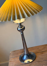 Load image into Gallery viewer, KEPT London Stock Chrome trumpet table lamp
