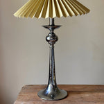 Load image into Gallery viewer, KEPT London Stock Chrome trumpet table lamp
