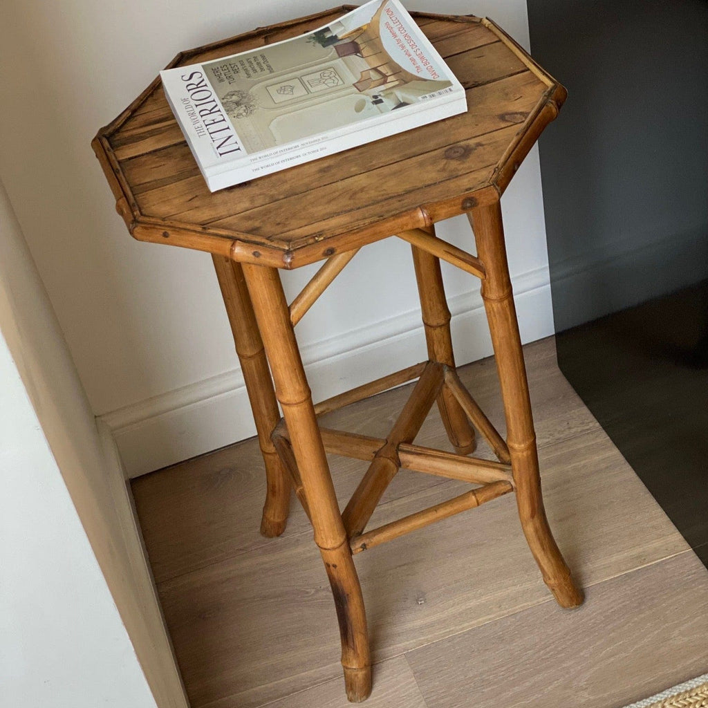 KEPT London Stock Chunky bamboo hexagonal table