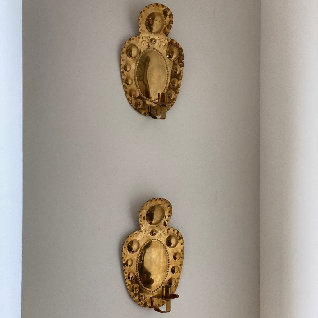 KEPT London Stock Circular embossed wall sconces