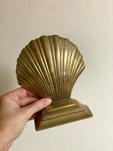 KEPT London Stock Clam shell bookends, brass