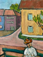 Load image into Gallery viewer, KEPT London Colourful village scene, by O Leyman (1911-1974)
