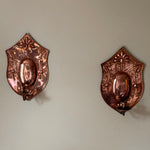 Load image into Gallery viewer, KEPT London Stock Copper embossed wall sconces
