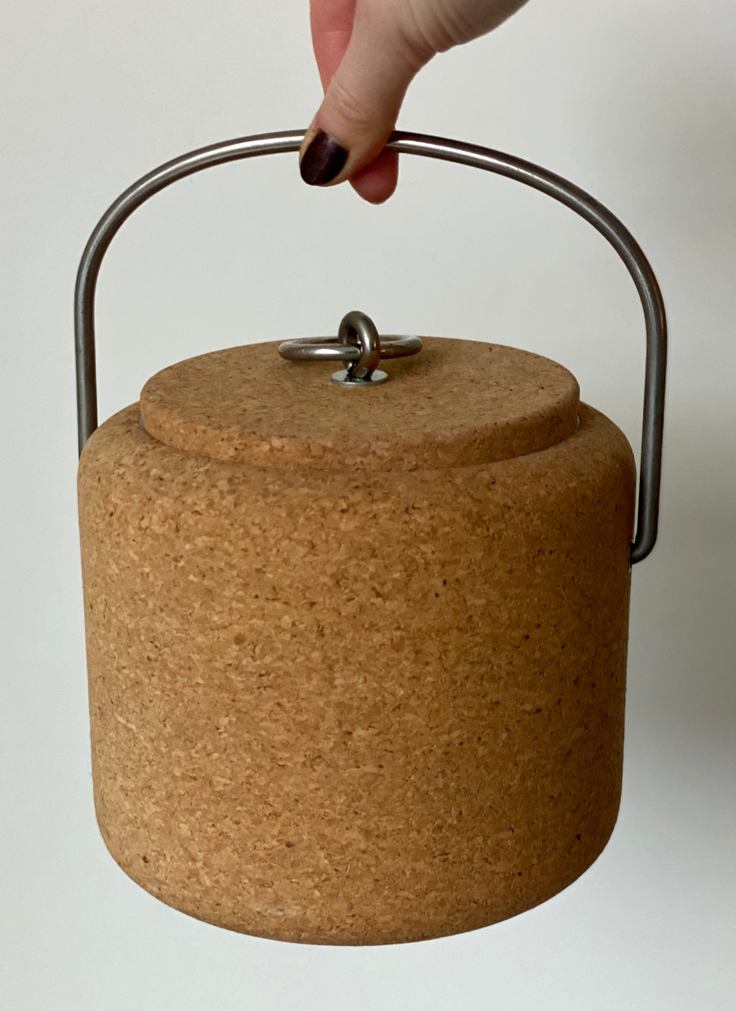 KEPT London Cork ice bucket with metal handle