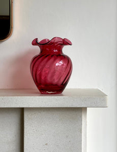 KEPT London Cranberry glass vase