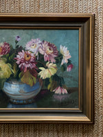 Load image into Gallery viewer, KEPT London Stock Dahlias, signed I.B. Dubois
