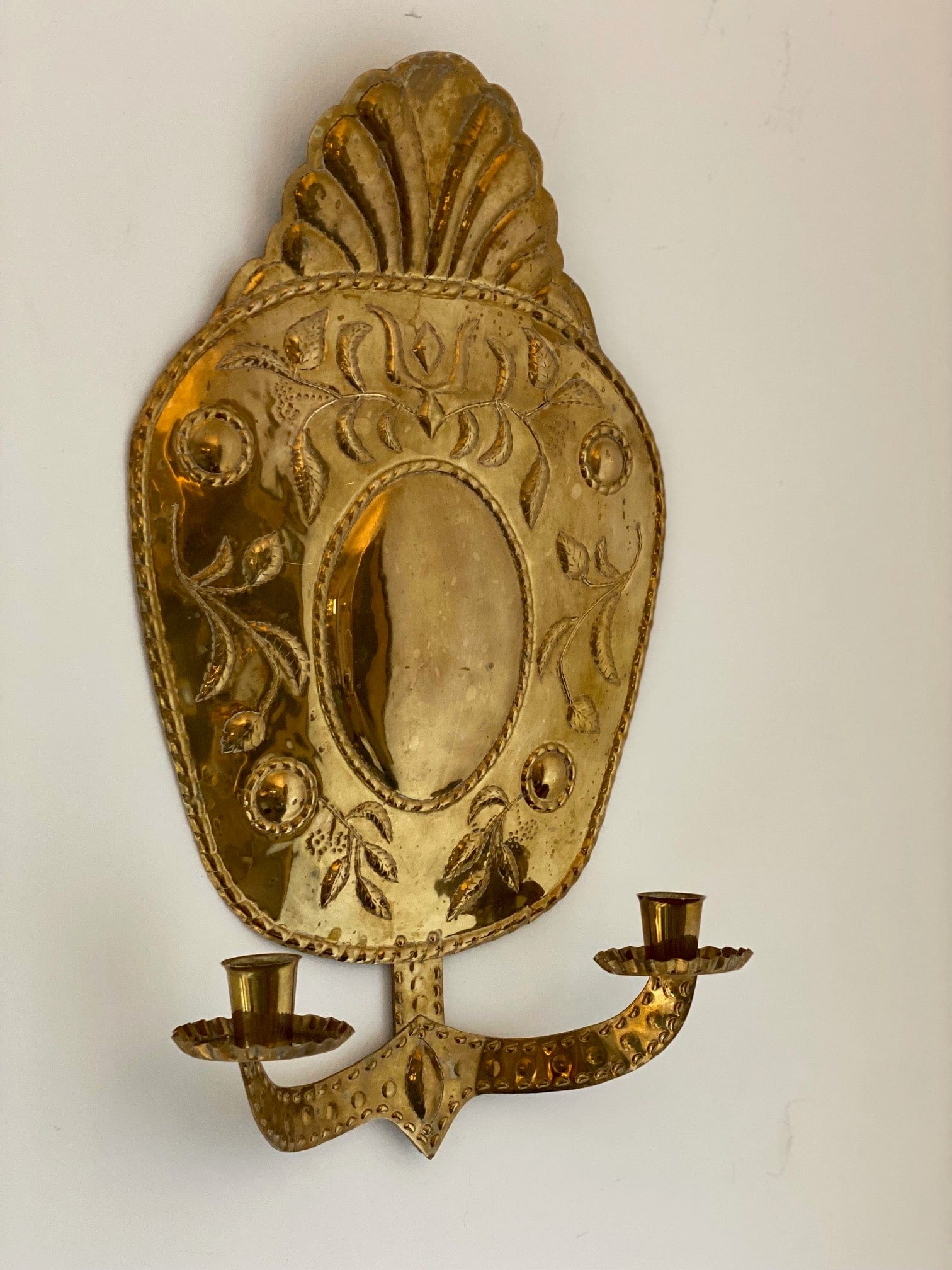 KEPT London Stock Double armed brass wall sconce