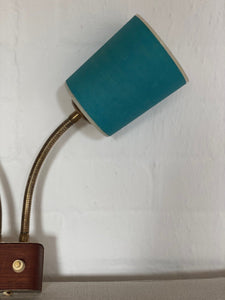 KEPT London Double wall lamp, with turquoise shades