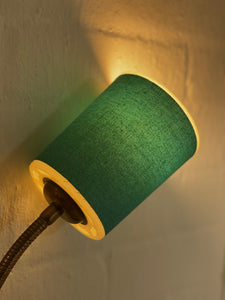 KEPT London Double wall lamp, with turquoise shades