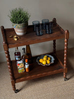 Load image into Gallery viewer, KEPT London Stock Drinks trolley with bobbin turned legs
