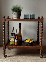 Load image into Gallery viewer, KEPT London Stock Drinks trolley with bobbin turned legs
