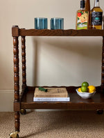 Load image into Gallery viewer, KEPT London Stock Drinks trolley with turned legs
