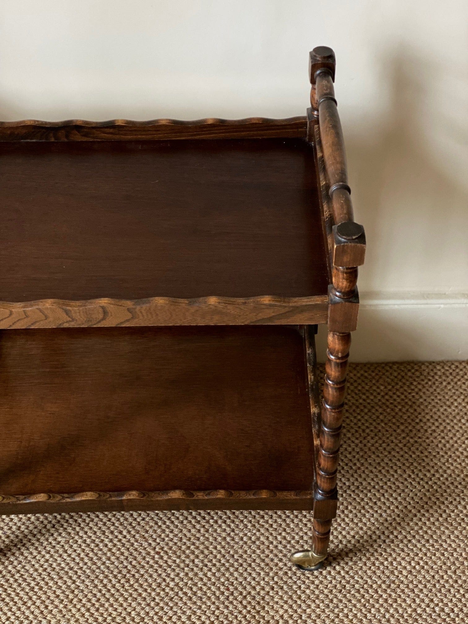 KEPT London Stock Drinks trolley with turned legs