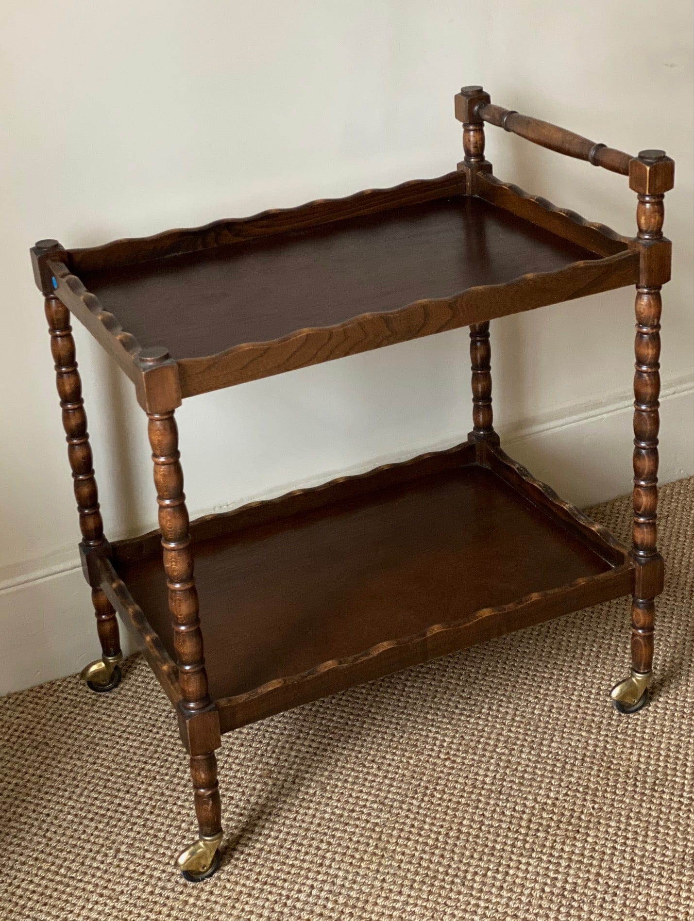 KEPT London Stock Drinks trolley with turned legs