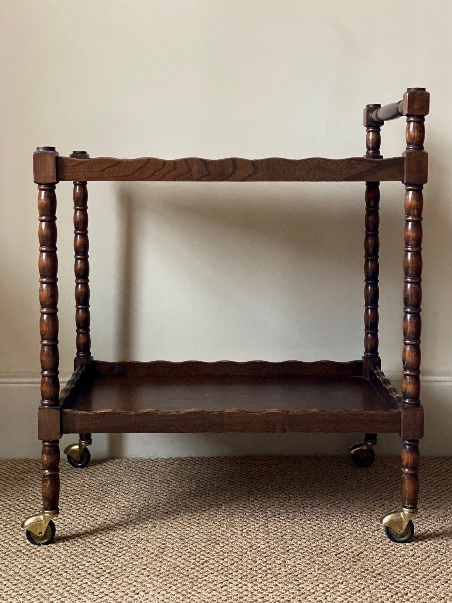 KEPT London Stock Drinks trolley with turned legs