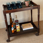 Load image into Gallery viewer, KEPT London Stock Drinks trolley with turned wooden legs
