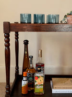 Load image into Gallery viewer, KEPT London Stock Drinks trolley with turned wooden legs
