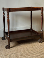 Load image into Gallery viewer, KEPT London Stock Drinks trolley with turned wooden legs
