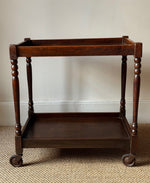Load image into Gallery viewer, KEPT London Stock Drinks trolley with turned wooden legs
