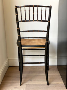 KEPT London Edwardian faux bamboo and cane chair