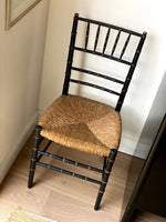 Load image into Gallery viewer, KEPT London Stock Edwardian faux bamboo rush chair
