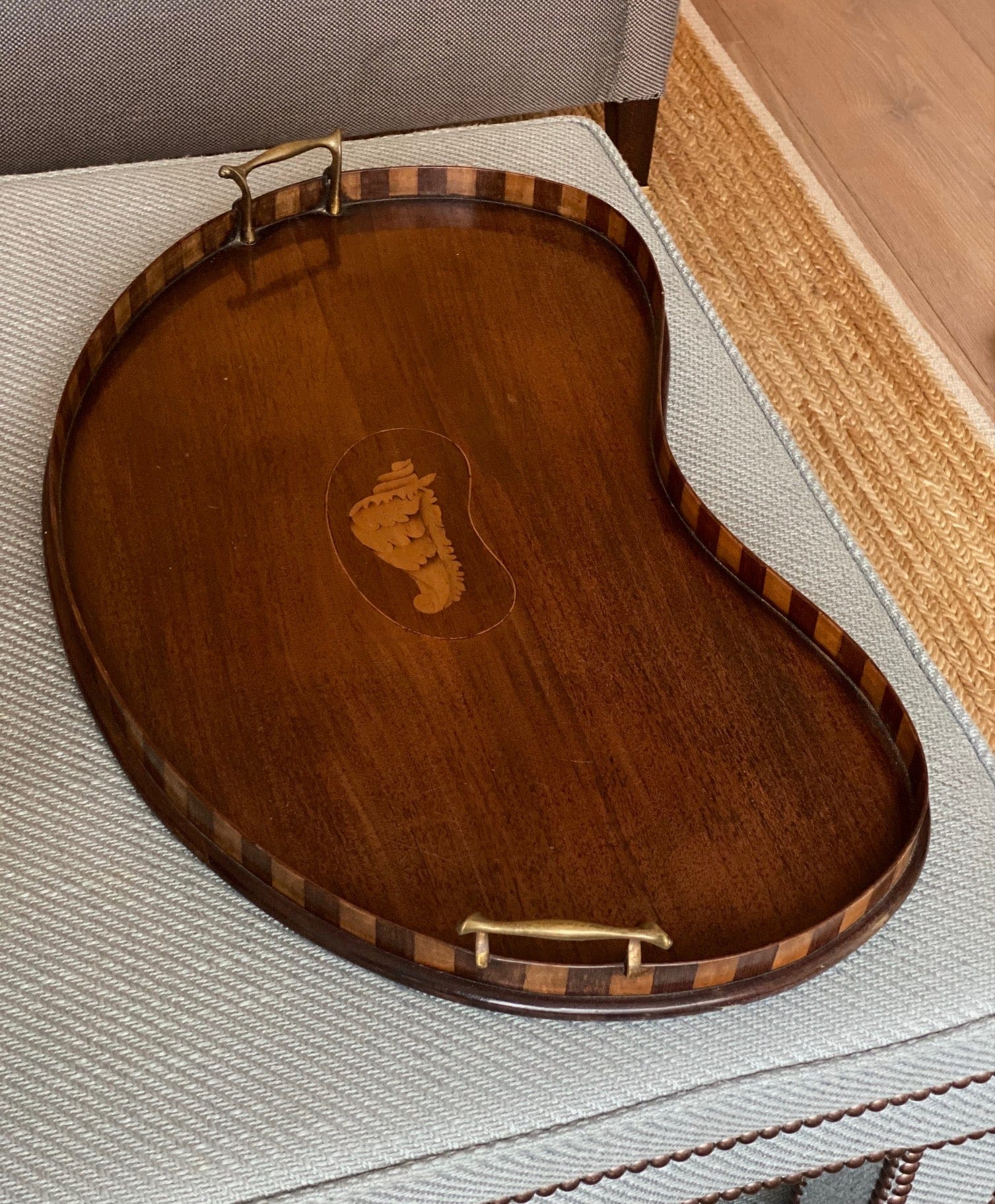 KEPT London Stock Edwardian inlaid tray