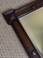Load image into Gallery viewer, KEPT London Stock Edwardian oak embossed mantle mirror

