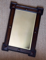 Load image into Gallery viewer, KEPT London Stock Edwardian oak embossed mantle mirror
