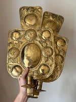 Load image into Gallery viewer, KEPT London Stock Embossed baroque style brass wall sconces
