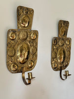 Load image into Gallery viewer, KEPT London Stock Embossed baroque style brass wall sconces
