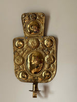 Load image into Gallery viewer, KEPT London Stock Embossed baroque style brass wall sconces
