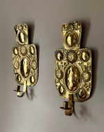Load image into Gallery viewer, KEPT London Stock Embossed baroque style brass wall sconces
