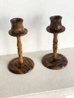 Load image into Gallery viewer, KEPT London Faux tortoiseshell candlesticks
