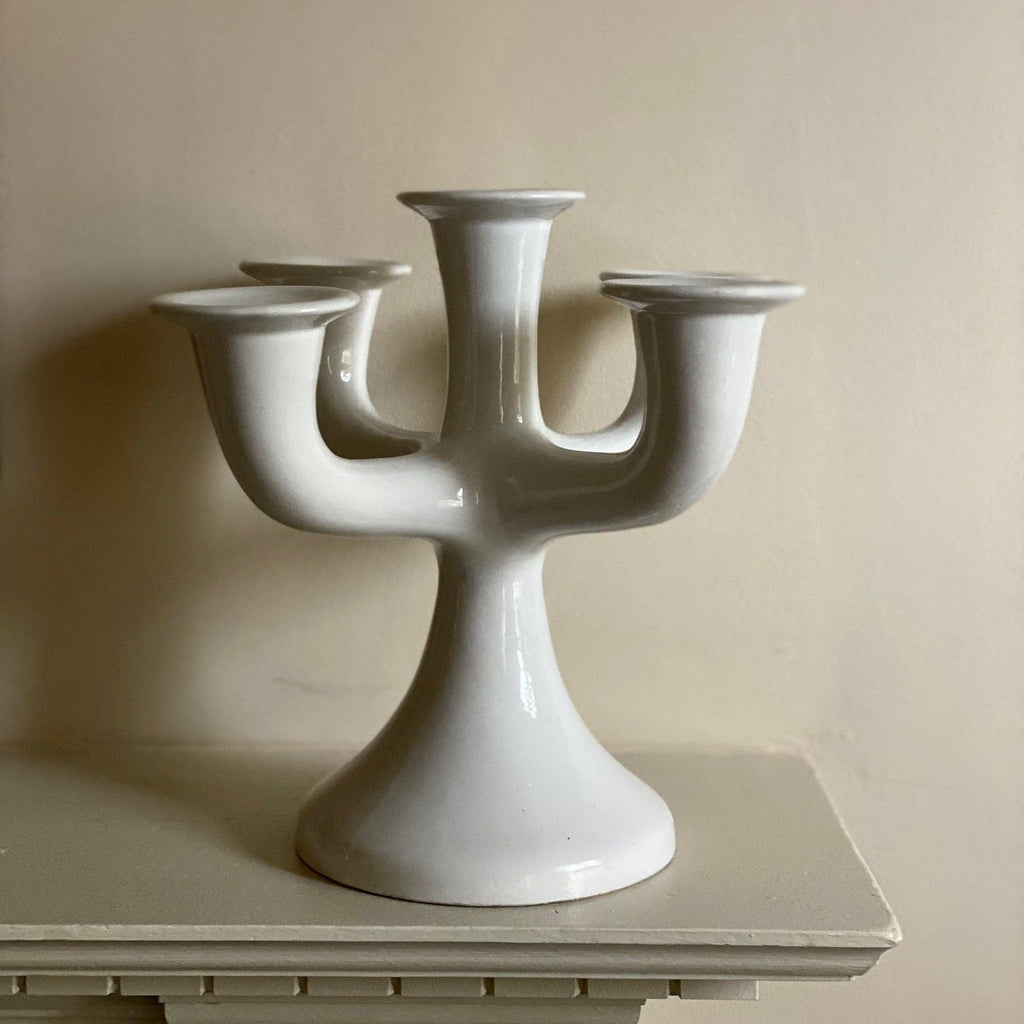 KEPT London Stock Five arm ceramic candelabra