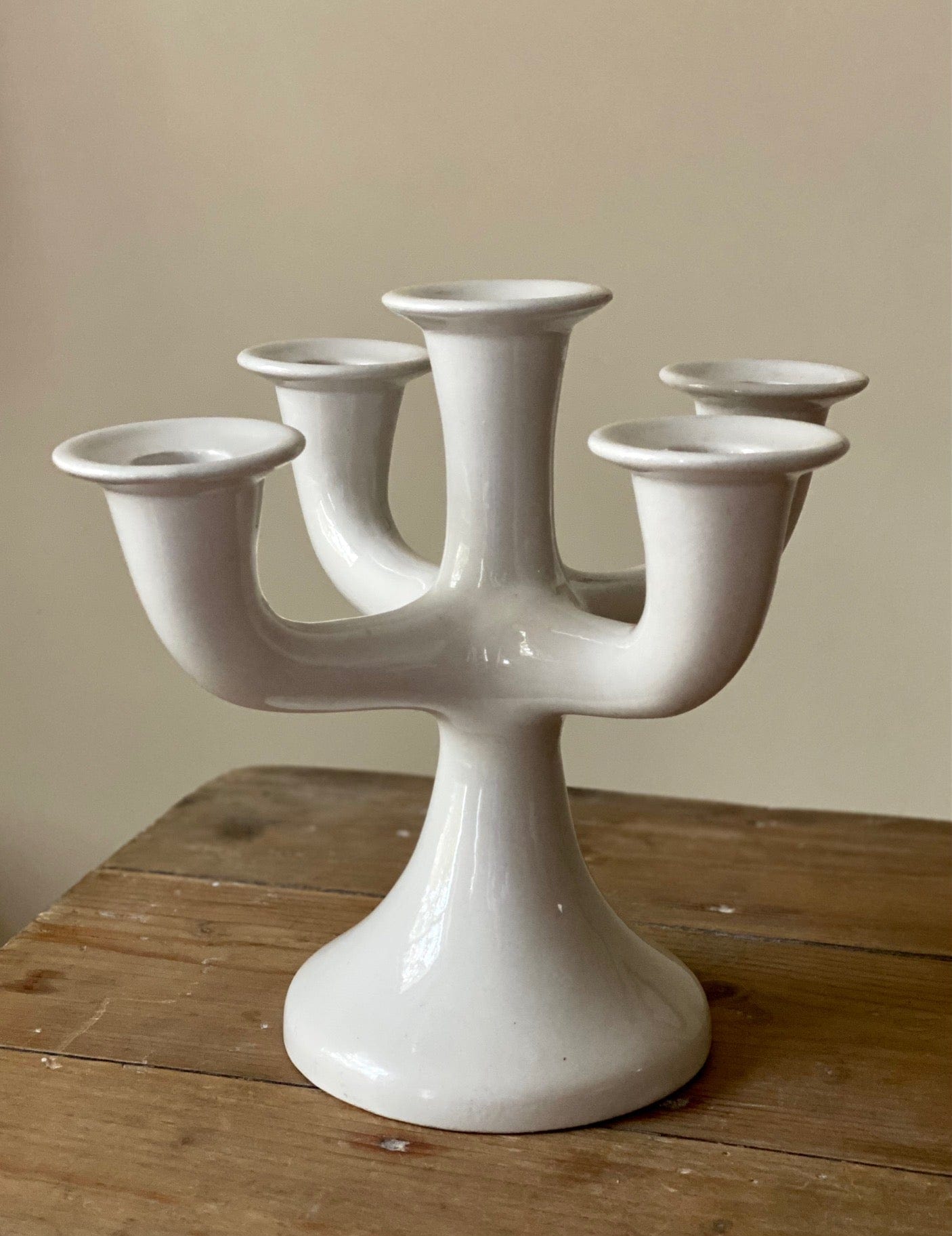 KEPT London Stock Five arm ceramic candelabra
