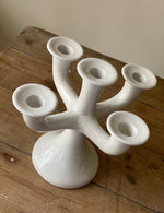 Load image into Gallery viewer, KEPT London Stock Five arm ceramic candelabra

