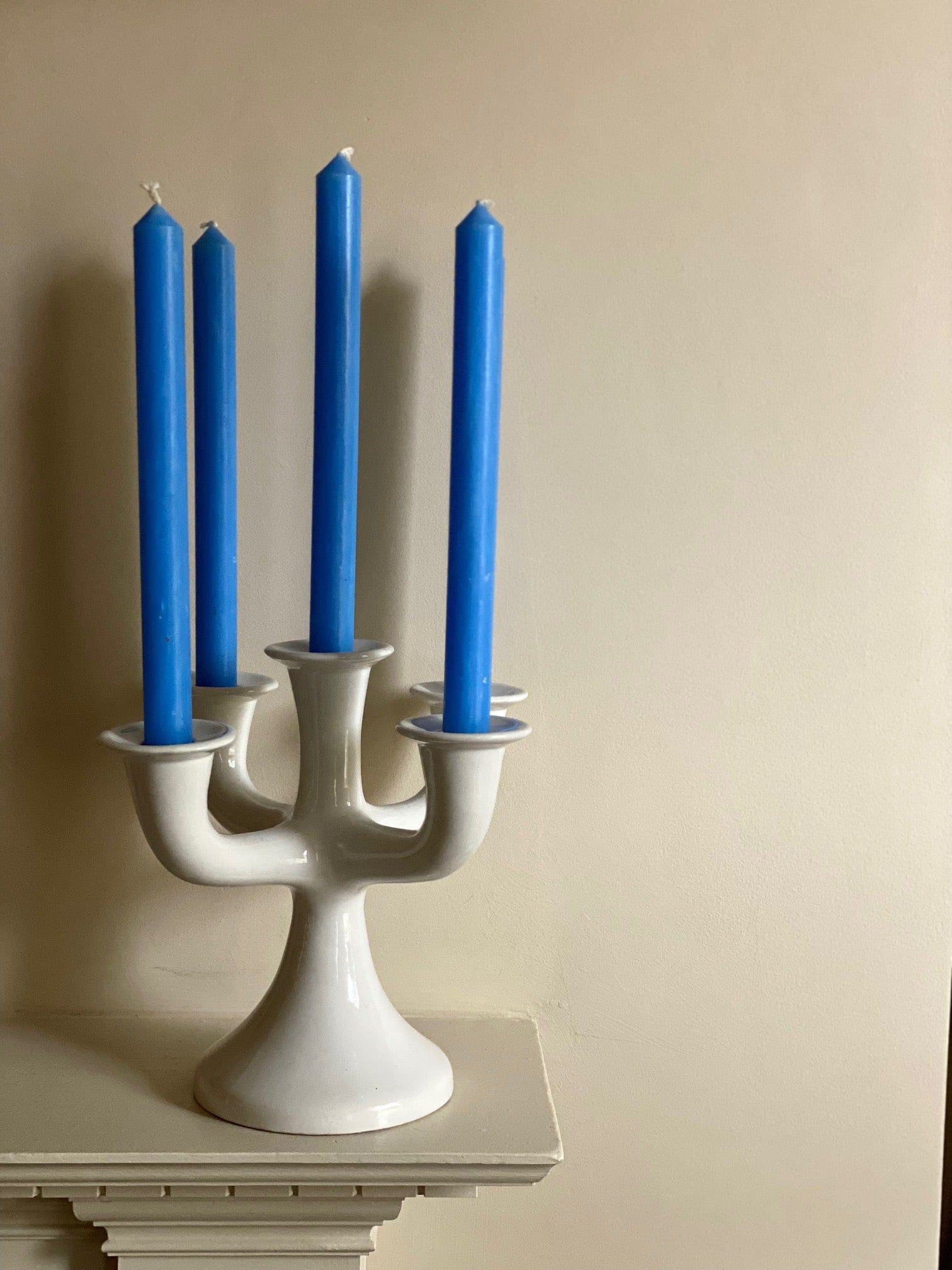 KEPT London Stock Five arm ceramic candelabra