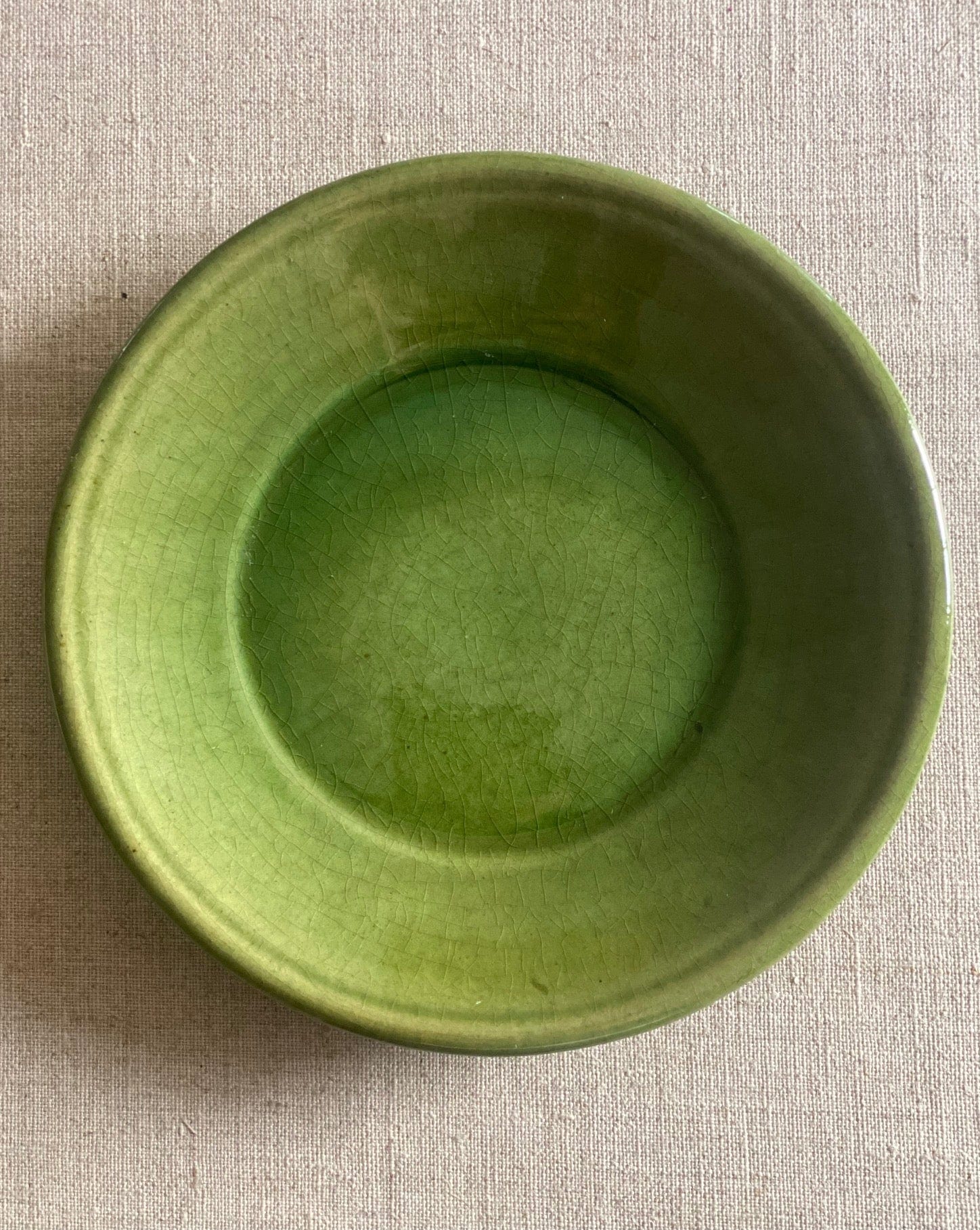 KEPT London Stock Four French green faience plates