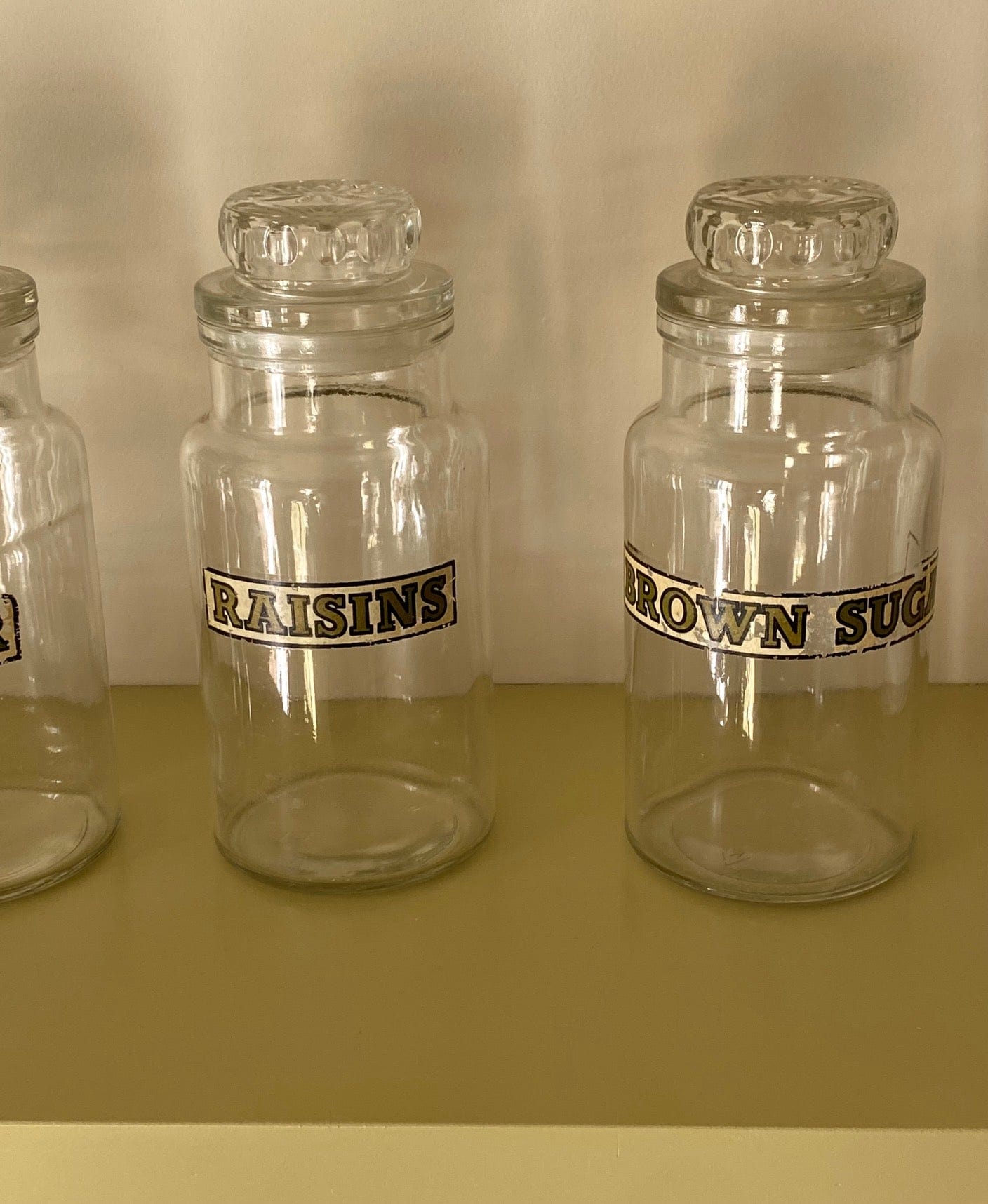 KEPT London Stock Four glass storage jars