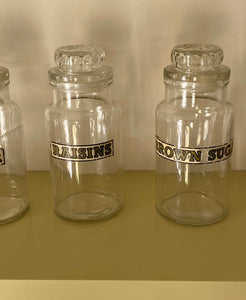 KEPT London Stock Four glass storage jars