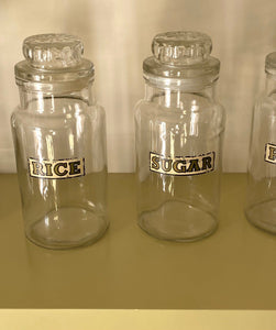 KEPT London Stock Four glass storage jars
