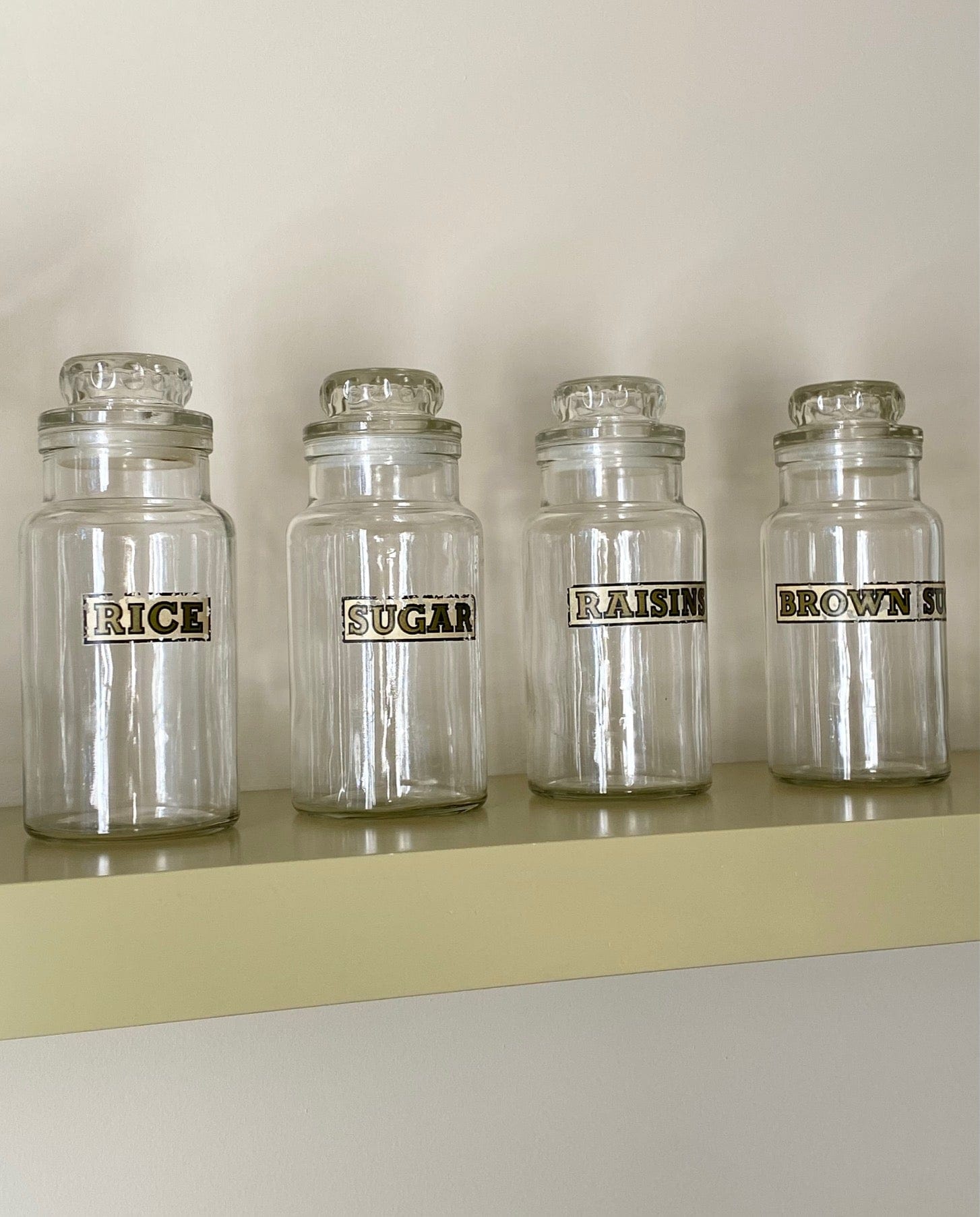 KEPT London Stock Four glass storage jars