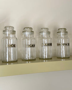 KEPT London Stock Four glass storage jars